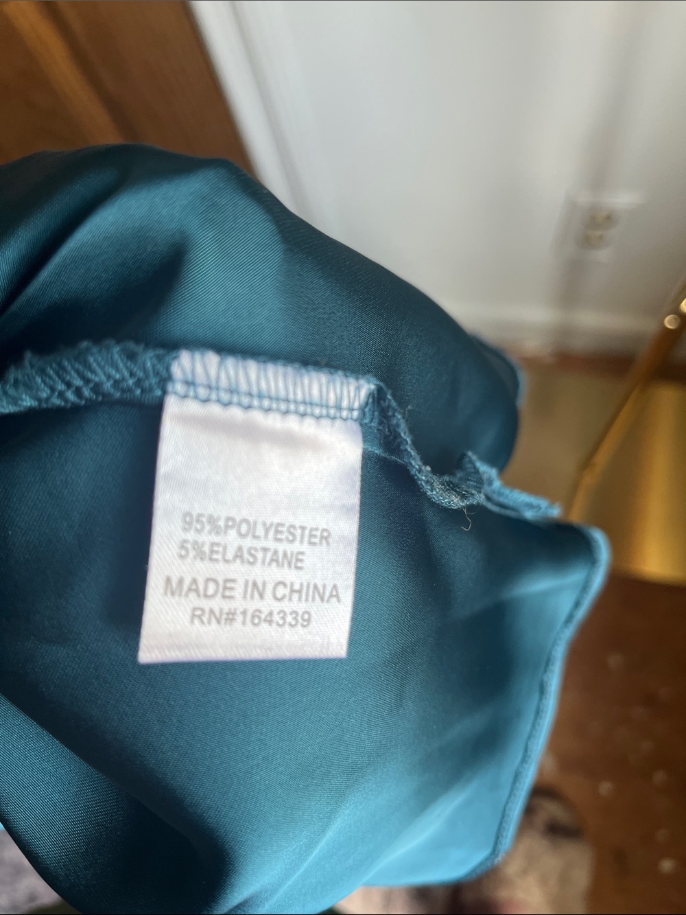 Petal & Pup Teal One-Shoulder Satin Gown - Picture 10 of 11